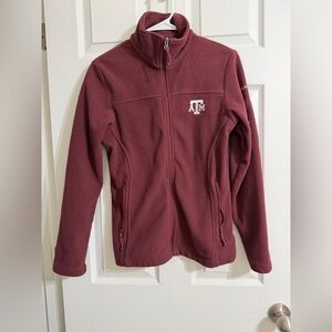 Columbia Burgundy Fleece Outerwear